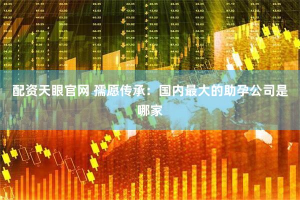配资天眼官网 孺愿传承：国内最大的助孕公司是哪家