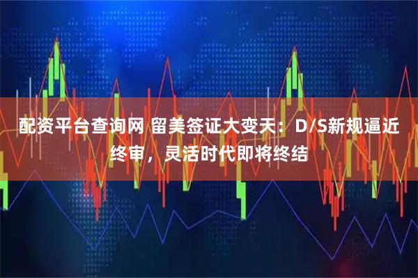 配资平台查询网 留美签证大变天：D/S新规逼近终审，灵活时代即将终结